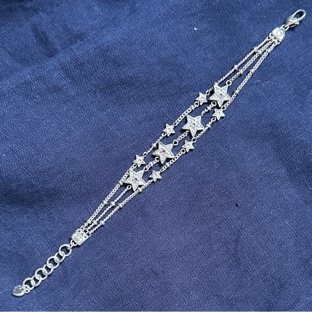 Brighton Silver Charm Bracelet with Stars